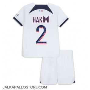 Paris Saint-Germain Achraf Hakimi #2 Vieraspaita Lapsille 2023-24 Lyhythihainen (+ shortsit)